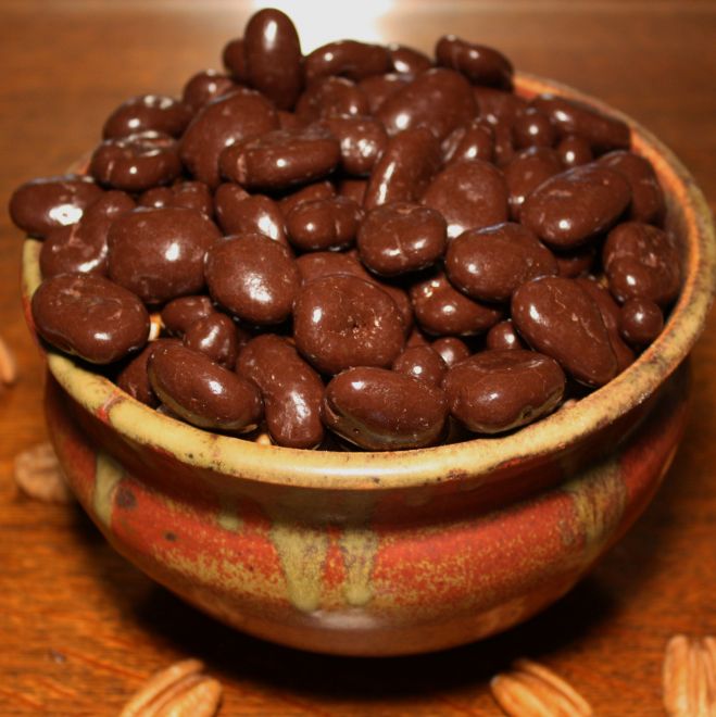 Dark Chocolate Pecans - 25 lbs